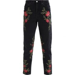 Jeansy damskie: Topshop Tall ROSE MOM Jeansy Straight Leg washedblack