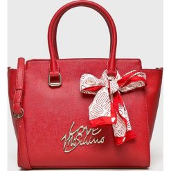 Love Moschino - Torebka. Różowe torebki klasyczne damskie marki Love Moschino, z materiału, duże. Za 999,90 zł.