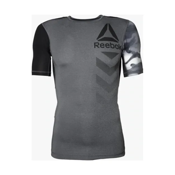 Reebok Koszulka Ss Actvchl Ss G Rphc Comp , szary, rozmiar XXL. Szare koszulki męskie Reebok, xxl, bez wzorów, z elastanu, biznesowe, bez kołnierzyka, bez rękawów. W wyprzedaży za 99,99 zł.