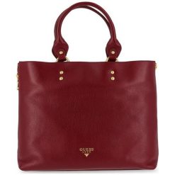 Guess Torebka Damska Burgund. Czerwone torebki klasyczne damskie marki Guess, z aplikacjami, do ręki. W wyprzedaży za 599,00 zł.