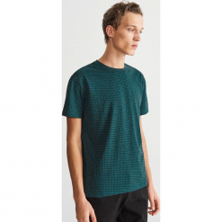T-shirt z drobnym nadrukiem - Turkusowy. Niebieskie t-shirty męskie z nadrukiem Reserved, l. Za 39,99 zł.
