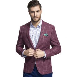 Marynarka STEFANO MATS000243. Czerwone marynarki męskie Giacomo Conti, na lato, m, bez wzorów, z bawełny, klasyczne. Za 599,00 zł.