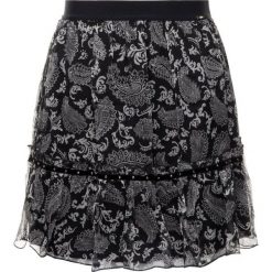 Spódnica trapezowa Liu Jo C69142 T5714. Czarne spódniczki damskie Liu Jo, bez wzorów, z jedwabiu, mini, trapezowe. W wyprzedaży za 379,00 zł.