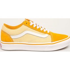 Vans - Tenisówki. Żółte trampki i tenisówki damskie Vans, bez wzorów, ze skóry, bez zapięcia. Za 399,90 zł.