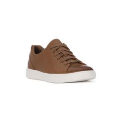 Buty Clarks COSTA LACE. Pomarańczowe trampki męskie Clarks, bez wzorów, bez zapięcia. Za 542,00 zł.