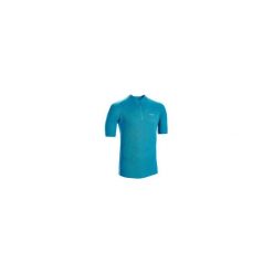 Koszulka krótki rękaw na rower szosowy ESSENTIEL męska. Niebieskie koszulki męskie TRIBAN, xl, bez wzorów, z poliesteru, rowerowe. Za 39,99 zł.