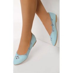 Niebieskie Balerinki Idealism. Niebieskie baleriny damskie Born2be, bez wzorów, bez obcasa, na płaskiej podeszwie. Za 59,99 zł.
