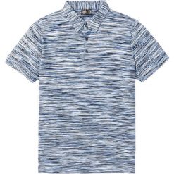 Shirt polo melanżowy bonprix niebieski melanż. Niebieskie koszulki męskie bonprix, xxl, bez wzorów, z bawełny, bez rękawów. Za 59,99 zł.