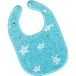 Śliniaczek "Baby Stars" w kolorze błękitnym. Niebieskie śliniaki Vossen, bez wzorów, z bawełny. W wyprzedaży za 24,95 zł.