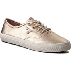 Tenisówki GANT - New Haven 16531408 Rose Gold G23. Żółte półbuty damskie GANT, ze skóry, na płaskiej podeszwie. W wyprzedaży za 229,00 zł.