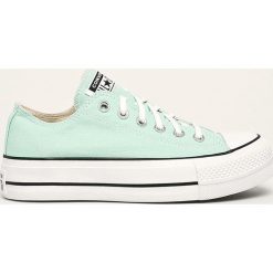 Converse - Tenisówki. Niebieskie trampki i tenisówki damskie Converse, bez wzorów, z gumy, na sznurówki. W wyprzedaży za 269,90 zł.