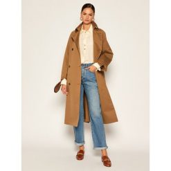 Trencz Victoria Victoria Beckham 2320WCT001434A. Pomarańczowe płaszcze damskie Victoria Victoria Beckham, bez wzorów. Za 3689,00 zł.