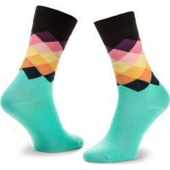 Skarpety Wysokie Unisex HAPPY SOCKS - FAD01-7000 Kolorowy Zielony. Zielone skarpetki damskie marki Happy Socks, bez wzorów, z elastanu. Za 34,90 zł.