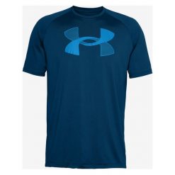 Under Armour Big Logo Tech™ Koszulka Niebieski. Niebieskie podkoszulki męskie Under Armour, xxl, z nadrukiem, z poliesteru, z krótkim rękawem. Za 137,95 zł.