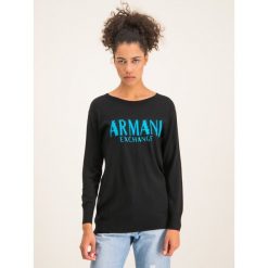 Sweter Armani Exchange 6GYM2C YME3Z 1200. Czarne swetry damskie Armani Exchange, m, bez wzorów, z wełny, klasyczne, bez rękawów, bez kaptura. W wyprzedaży za 309,00 zł.