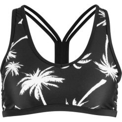 Biustonosz bikini bustier bonprix czarny z nadrukiem. Czarne stroje kąpielowe damskie bonprix, z nadrukiem. Za 34,99 zł.
