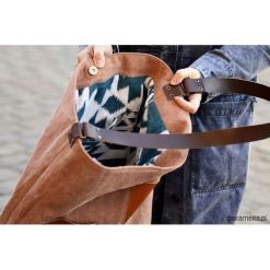 Shopper Brown. Brązowe shopper bag damskie Pakamera, w paski, z bawełny. Za 140,00 zł.