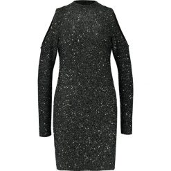 Sukienki dzianinowe: Oasis COLD SHOULDER SEQUIN DRESS Sukienka dzianinowa black/silver