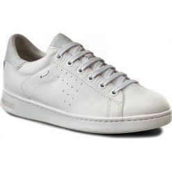 Sneakersy GEOX - D Jaysen A D621BA 00085 C1001 White. Białe półbuty damskie Geox, na co dzień, bez wzorów, ze skóry, bez obcasa, na płaskiej podeszwie, na sznurówki. Za 439,00 zł.