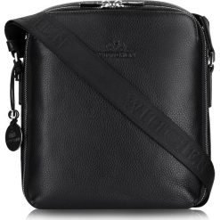 Torba. Czarne torby męskie skórzane Wittchen, w paski, ze skóry, eleganckie, na ramię, małe. W wyprzedaży za 599,90 zł.