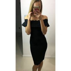SUKIENKA VERSA BLACK S (36). Czarne sukienki damskie LIGARI, s, bez wzorów, z bawełny, bez kołnierzyka, bez rękawów. Za 249,00 zł.