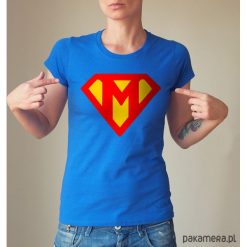 Bluzki damskie: Super mama dopasowana koszulka tshirt damski