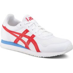 Sneakersy ASICS - Runner 1191A207 White/Classic Red 104. Białe sneakersy męskie Asics, bez wzorów, ze skóry ekologicznej, bez zapięcia. W wyprzedaży za 209,00 zł.