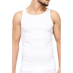 Męska podkoszulka ROSSLI Premium Cotton 01. Szare podkoszulki męskie Rossli, m, bez wzorów, z dzianiny, bez kołnierzyka, bez rękawów. Za 32,29 zł.