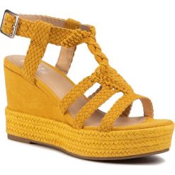 Espadryle BULLBOXER - 175018F2T Old Yellow. Żółte espadryle damskie Bullboxer, bez wzorów, ze skóry ekologicznej, bez obcasa, na obcasie. W wyprzedaży za 189,00 zł.