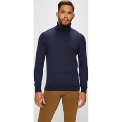 Tommy Hilfiger - Sweter. Szare swetry męskie marki TOMMY HILFIGER, m, bez wzorów, z jedwabiu, z golfem, bez kaptura. W wyprzedaży za 399,90 zł.