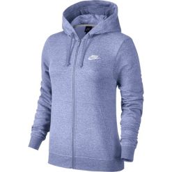Bluza Nike Wmns NSW FZ Fleece (853930-522). Niebieskie bluzy damskie Nike, bez wzorów, z bawełny, bez rękawów, bez kaptura. Za 219,99 zł.