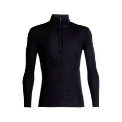 Icebreaker Męski 175 Everyday LS Half Zip, 104484 | Czarny | 001 | XL. Czarne koszulki męskie Icebreaker, xl, bez wzorów, bez kołnierzyka, bez rękawów. W wyprzedaży za 489,12 zł.