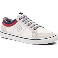 Tenisówki S.OLIVER - 5-13616-22 White 100. Białe półbuty męskie S.Oliver, bez wzorów, z gumy, eleganckie, bez zapięcia. Za 179,90 zł.