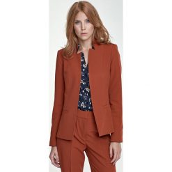Żakiet z wycięciami - rudy. Czerwone żakiety damskie NIFE, xl, bez wzorów, z elastanu. Za 159,90 zł.