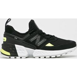 New Balance - Buty. Czarne sneakersy męskie New Balance, ze skóry, na sznurówki, na fitness i siłownię. W wyprzedaży za 329,90 zł.