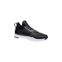 Buty fitness kardio 920 mid damskie. Czarne buty sportowe damskie DOMYOS, bez wzorów, z poliesteru, na fitness i siłownię. W wyprzedaży za 119,99 zł.