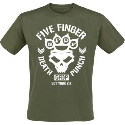 T-shirty męskie: Five Finger Death Punch Knucklehead T-Shirt oliwkowy