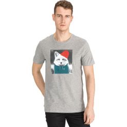 Jack & Jones Olle Koszulka Szary. Szare podkoszulki męskie Jack & Jones, m, z nadrukiem, z bawełny, z krótkim rękawem. Za 78,95 zł.