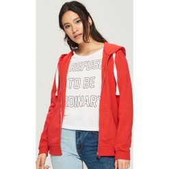 Bluza z kapturem - Pomarańczo. Szare bluzy rozpinane damskie Sinsay, l, z kapturem. Za 49,99 zł.