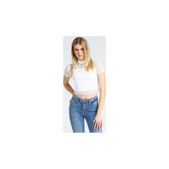 Bluzki Guess W91P37 K86T0 ADELAIDE. Białe bluzki damskie Guess, s, z aplikacjami, bez kołnierzyka, bez rękawów. Za 181,37 zł.