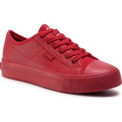 Trampki BIG STAR - GG274100 Red. Czerwone półbuty damskie BIG STAR, na co dzień, bez wzorów, z gumy, retro, bez obcasa, na płaskiej podeszwie, bez zapięcia. Za 129,00 zł.