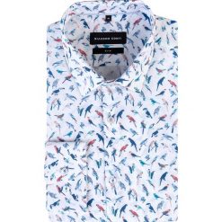 Koszula SIMONE KDBS000701. Koszule męskie Giacomo Conti, m, bez wzorów, z bawełny, bez kołnierzyka, z długim rękawem. Za 299,00 zł.