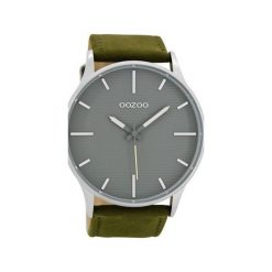 Zegarek OOZOO C8553 greengrey/grey. Zielone, analogowe zegarki męskie marki Moderntime, srebrne. Za 239,00 zł.