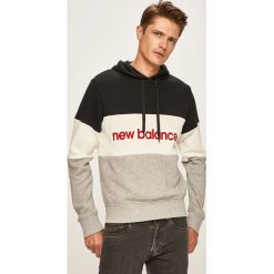 New Balance - Bluza. Czarne bluzy męskie m, z nadrukiem, z elastanu, z kapturem. Za 359,90 zł.