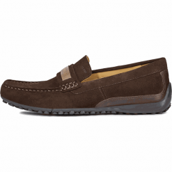 Geox Mokasyny męskie Uomo Snake Mocassino 41 brązowe. Pomarańczowe mokasyny męskie Geox, ze skóry. W wyprzedaży za 229,00 zł.