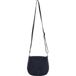 Torebki klasyczne damskie: Skórzana torebka w kolorze granatowym – 17 x 19 x 6 cm