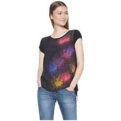 Desigual Damska Bluzka Blus Berlin I Negro 18Wwbw02 2000 (Rozmiar L). Szare bluzki damskie marki Desigual, l, bez wzorów, bez kołnierzyka, bez rękawów. W wyprzedaży za 135,00 zł.
