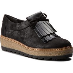 Półbuty TAMARIS - 1-24733-30 Black 001. Czarne półbuty damskie na koturnie Tamaris, z materiału. W wyprzedaży za 169,00 zł.
