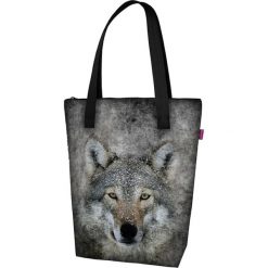 Torebka "Viva"ze wzorem - (S)35 x (W)42 x (G)9 cm. Szare torebki klasyczne damskie Bertoni, z tkaniny. W wyprzedaży za 69,95 zł.