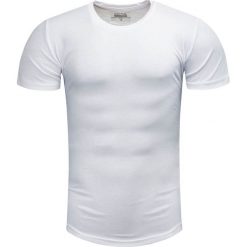 Koszulka męska t-shirt gładki biały Recea. Białe koszulki męskie Recea, s, bez wzorów, z bawełny, klasyczne, bez kołnierzyka, bez rękawów. Za 17,99 zł.